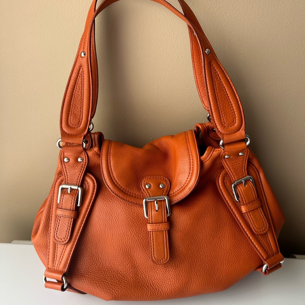 Michael Kors burnt orange large hobo bag